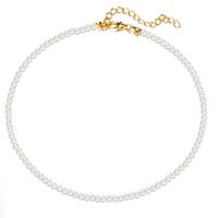 Retro Simple Pearl Chain Necklace sku image 2