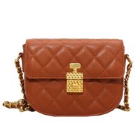 High-grade High Quality Small Bag Women's 2021 Best-selling New Type Trendy All-match Messenger Bag Chain Stylish Good Texture Saddle Bag sku image 5