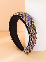 Baroque Purple Rhinestone Fabric Headband Wholesale main image 5
