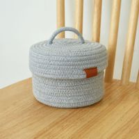 Simple Solid Color Cotton String Storage Basket Wholesale Nihaojewelry sku image 4