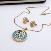 European And American Short Necklace Girls Small Clear Clavicle Chain Stylish Round Stainless Steel Set Combination Ornament Wholesale main image 3