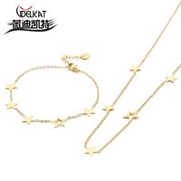 Wholesale Jewelry Fashion Star Titanium Steel 18K Gold Plated Plating Bracelets main image 3