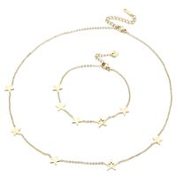 Wholesale Jewelry Fashion Star Titanium Steel 18K Gold Plated Plating Bracelets main image 6
