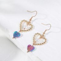 Korean Style Heart Pearl Trend Stone Earrings Creative Earrings Jewelry main image 3