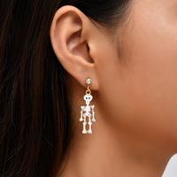 Retro Trend Halloween Skull Dripping Oil Earrings Creative Fun Earrings Jewelry main image 1