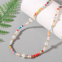Bohemian Simple Handmade Woven Pearl Bead Necklace Women's European And American Creative Trending Clavicle Chain Jewelry main image 5