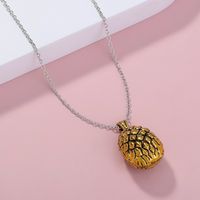 Fashion Street Shooting Fruit Golden Pineapple Pendant Necklace Accessories main image 4