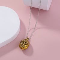 Fashion Street Shooting Fruit Golden Pineapple Pendant Necklace Accessories main image 5