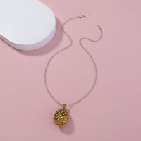 Fashion Street Shooting Fruit Golden Pineapple Pendant Necklace Accessories main image 6
