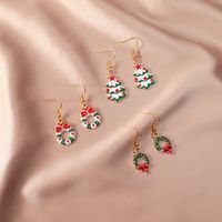 European And American New Fashion Christmas Dripping Santa Claus Earrings Jewelry Wholesale main image 3
