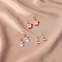 European And American New Fashion Christmas Dripping Santa Claus Earrings Jewelry Wholesale main image 4