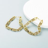 Fashion Personality Chain Heart-shaped Earrings Minimalist Style Creative Earrings main image 3