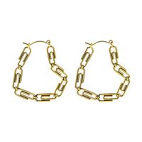 Fashion Personality Chain Heart-shaped Earrings Minimalist Style Creative Earrings main image 6
