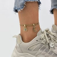 New Jewelry Hip-hop Sun Moon Pendant Foot Ornaments Simple Fashion Diamond Anklet main image 2