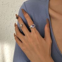 European And American Cross-border Jewelry Chain Heart Ring Sweet And Spicy Retro Exaggerated Ring main image 4