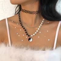 Europäische Und Amerikanische Grenzüberschreitende Hitfarbe Perle Runde Perle Tropfendes Öl Tai Chi Kreative Halskette main image 4