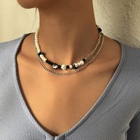 European And American Three-dimensional Dice Geometry Tai Chi Retro Pearl Creative Clavicle Chain main image 2