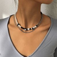 European And American Three-dimensional Dice Geometry Tai Chi Retro Pearl Creative Clavicle Chain main image 3