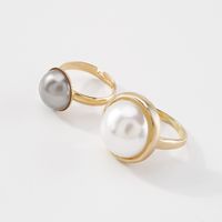 Cross-border Retro Simple Jewelry French Romantic Pearl Ring Personality Ring main image 5