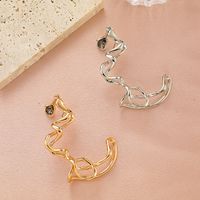 European And American Exaggerated Sweet Cool Alloy Irregular Auricle Ins Cold Style Design Abstract Water Drop Ear Clip Single Female main image 3