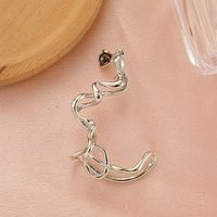 European And American Exaggerated Sweet Cool Alloy Irregular Auricle Ins Cold Style Design Abstract Water Drop Ear Clip Single Female main image 5