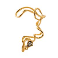 European And American Exaggerated Sweet Cool Alloy Irregular Auricle Ins Cold Style Design Abstract Water Drop Ear Clip Single Female main image 6