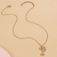 Cute Diamond Frog Pendant Necklace Small Fresh Cartoon Animal Long Clavicle Chain main image 4