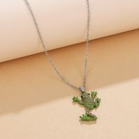 Cute Diamond Frog Pendant Necklace Small Fresh Cartoon Animal Long Clavicle Chain main image 5