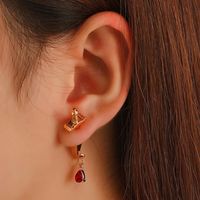 Fashion Water Droplets Plating Alloy No Inlaid Earrings Ear Studs main image 1