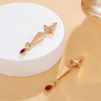 Fashion Water Droplets Plating Alloy No Inlaid Earrings Ear Studs main image 3