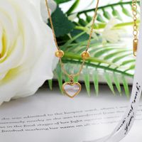 Titanium Steel Heart Necklace Clavicle Chain Wholesale main image 3