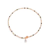 Elegant Shaped Imitation Pearl Tassel Pendant Necklace Women's Simple Contrast Color Bead Necklace Ornament main image 5