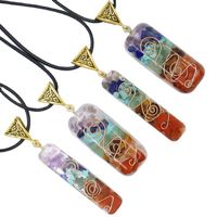 Colored Stone Long Necklace Semi-precious Stone Natural Gravel Crystal Pendant Wholesale main image 6