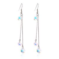 Korean Fashion Simple Long Opal Earrings Bow Zircon Earrings main image 6