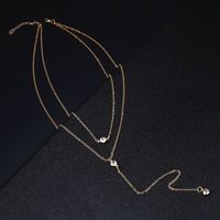 Europe And America Cross Border Hot-selling Ornament Personality Trend Summer Sexy Necklace Shiny Diamond Tassel Women's Necklace Clavicle Chain main image 5