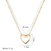 Fashion Simple Hollow Heart Clavicle Chain Wholesale main image 5