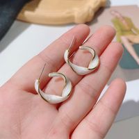 Sterling Silver Needle Korean Style Stylish Good Texture Dripping Oil Irregular Earrings Niche Personality Wild Earrings Female Factory Wholesale main image 2