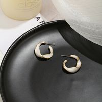 Sterling Silver Needle Korean Style Stylish Good Texture Dripping Oil Irregular Earrings Niche Personality Wild Earrings Female Factory Wholesale main image 3