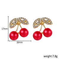 Sterling Silver Needle Japanese And Korean Sweet Simulation Cherry Earrings Hot Sale Graceful And Cute Fruit Earrings Earrings For Women Wholesale main image 6