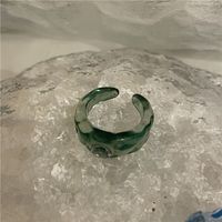 Südkorea Nischen Design Transparenter Harz Acryl Ring Ins Wind Süß Und Kalt Wind Offen Ring Frauen main image 6