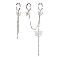 New Style Sweet And Lovely Tassel Chain Butterfly Ring 2-piece Set main image 6