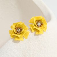 Korean Style Fashion Super Fairy Simple Graceful Mori Normcore Style Flower Earrings Sweet Elegant Girl Heart Flower Earrings main image 3