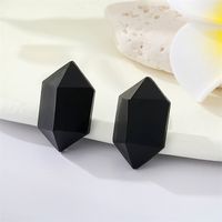 New Simple Candy Color Three-dimensional Geometric Resin Jelly Earrings Cross-border main image 5