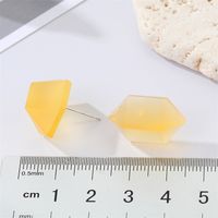 New Simple Candy Color Three-dimensional Geometric Resin Jelly Earrings Cross-border main image 6
