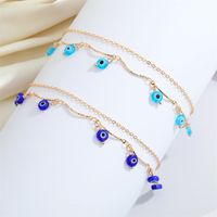 Retro Bohemian Resin Round Demon Eye Pendant Multi-layer Anklet Tassel Eye Bracelet main image 6