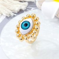 European Retro Metal Devil's Eye Color Turkish Eye Ring Cross-border Jewelry main image 5