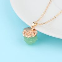 Personality Bayberry Ball Pendant Necklace Imitation Natural Stone Resin Retro Jewelry main image 4