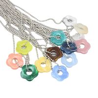 Simple Personality Hollow Flower Necklace Color Flower Sweater Chain Jewelry main image 1