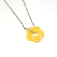 Simple Personality Hollow Flower Necklace Color Flower Sweater Chain Jewelry main image 4