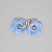 New Retro Cute Acrylic Resin Flower Earrings Cross-border Jewelry main image 4